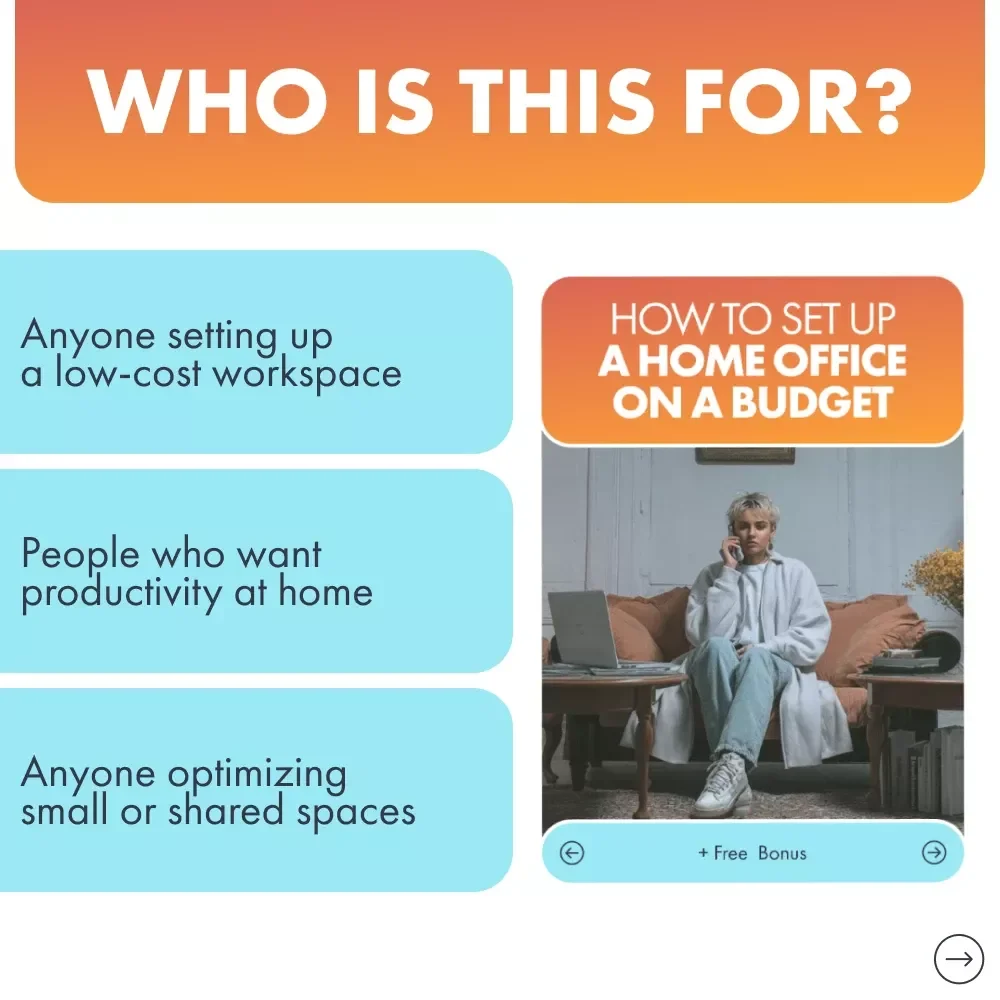 How to Set Up a Home Office on a Budget | Printable Guide, Small Space Workspace Planner, Affordable Office Setup eBook, Work-from-Home Organization Tools