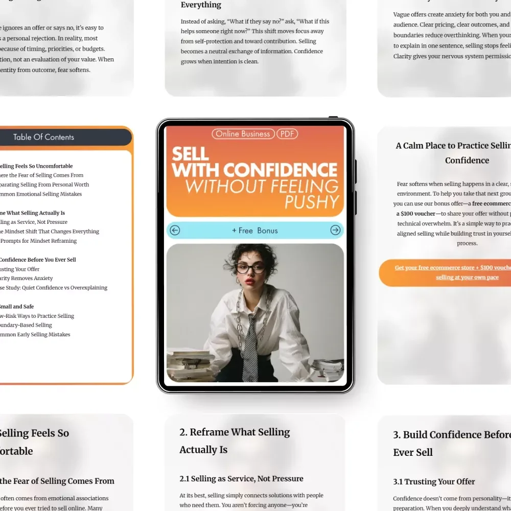 Sell With Confidence Without Feeling Pushy: Overcome Fear of Selling Online eBook