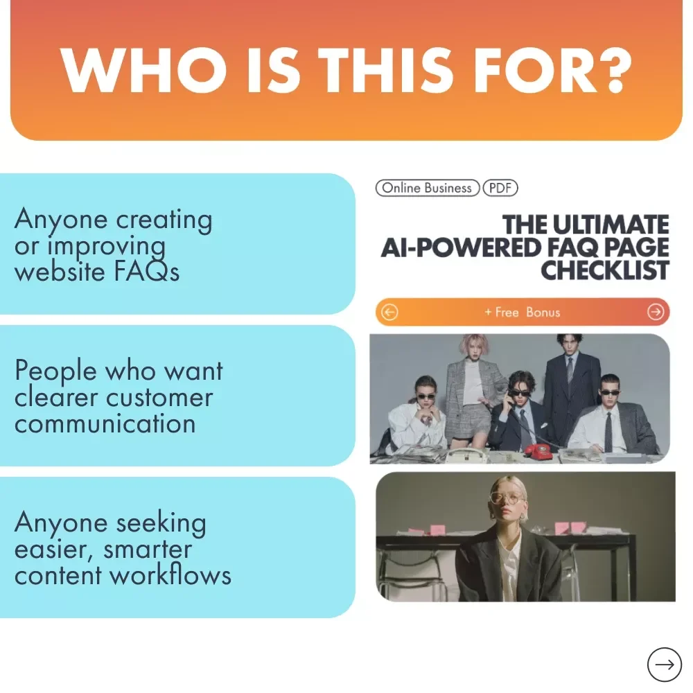 The Ultimate AI-Powered FAQ Page Checklist | SEO-Friendly Digital Download | Website Copywriting Toolkit for Entrepreneurs & Creators