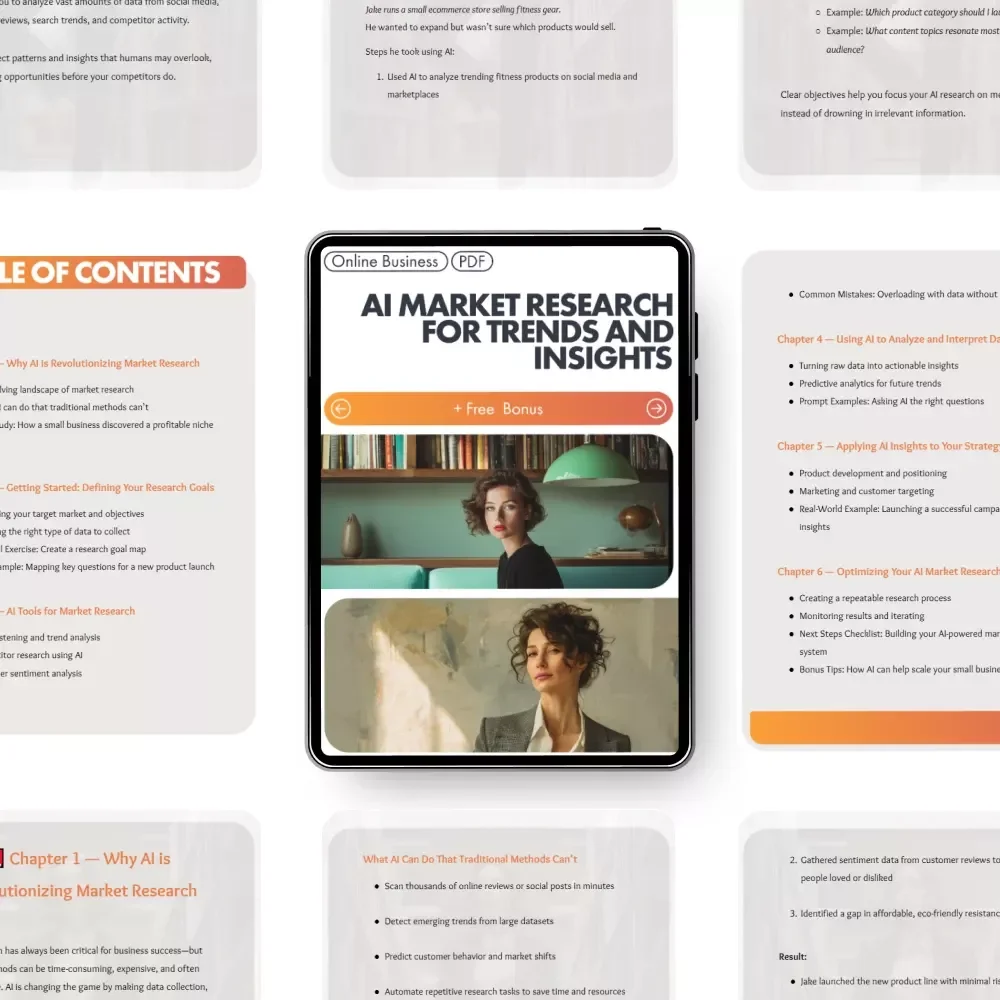 AI Market Research for Trends and Insights — Ebook Guide for Entrepreneurs | Learn how to use ai for market research to Find Winning Niches, Track Trends & Unlock Data-Driven Opportunities