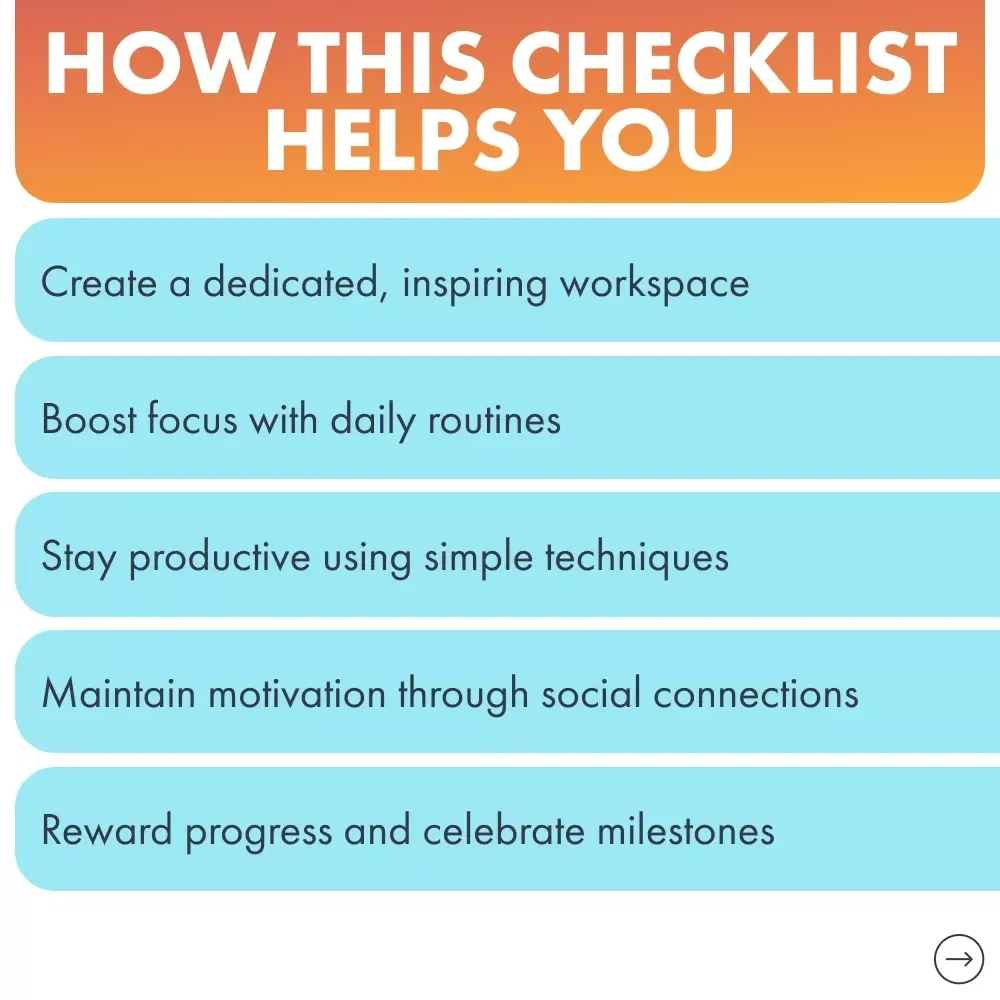 The Solo Hustler’s Motivation Checklist - Boost Your Productivity Working Alone at Home