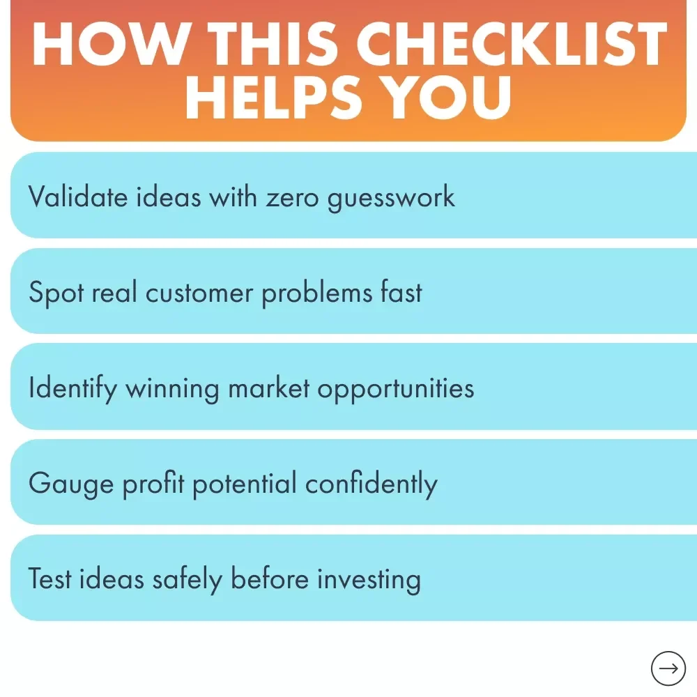Will My Business Idea Work Checklist | Printable Business Idea Validation Guide | Entrepreneur Startup eBook & Digital Download