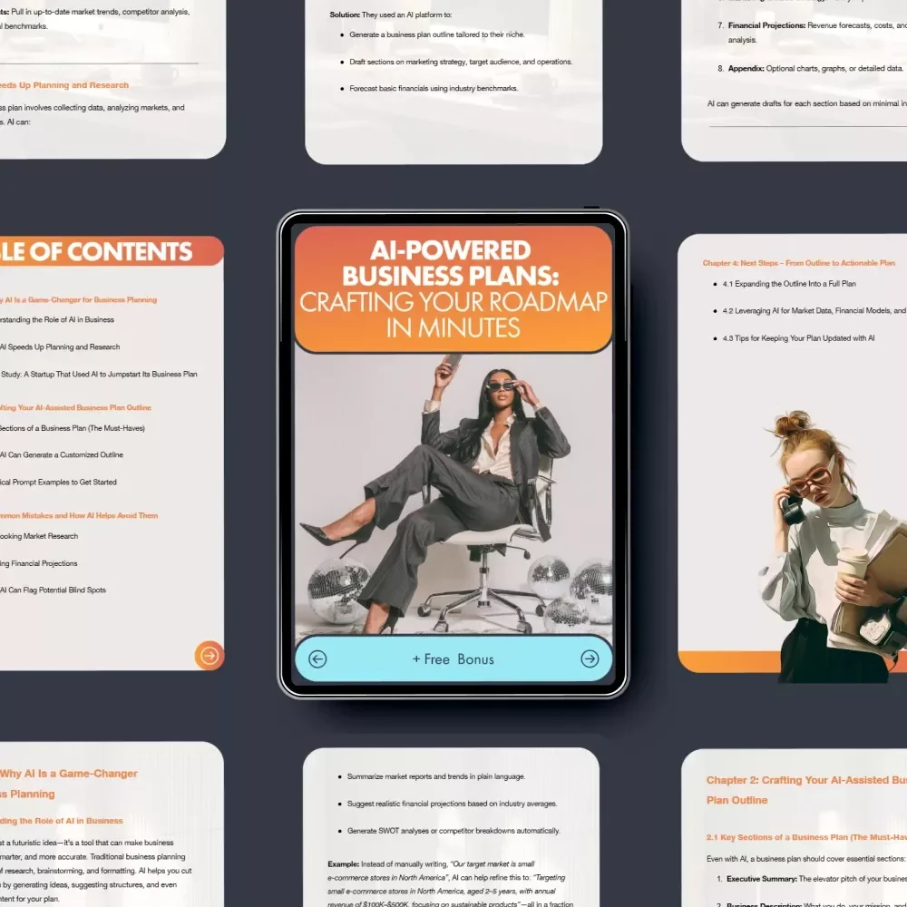 AI-Powered Business Plans: Crafting Your Roadmap in Minutes – Editable Guide for Entrepreneurs | Small Business Toolkit