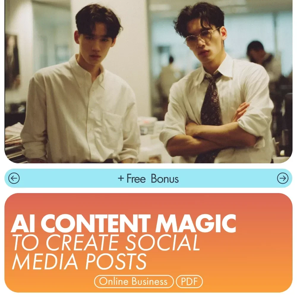 AI Content Magic to Create Social Media Posts — Ebook | Digital Download for Creators, Coaches & Small Businesses