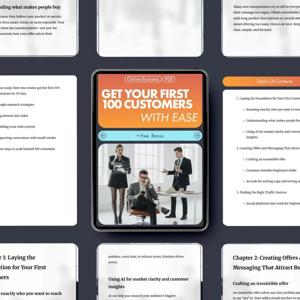 Get Your First 100 Customers With Ease: The Ultimate Digital Guide to Attracting Your First 100 Customers