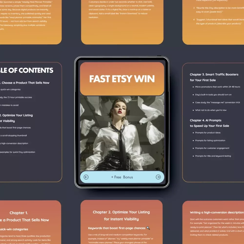 Fast Etsy Win | Step-by-Step Guide on How to Get Your First Sale on Etsy Fast and Build Momentum for New Sellers