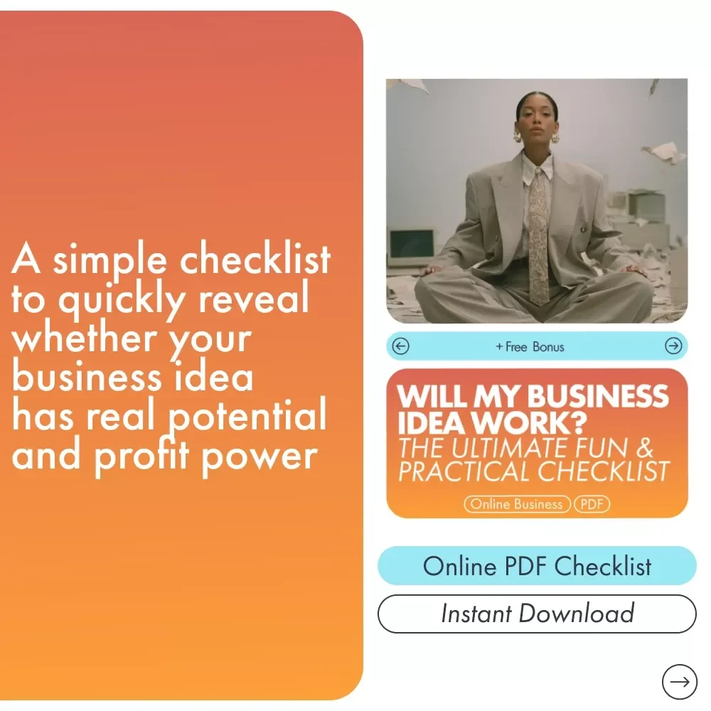 Will My Business Idea Work Checklist | Printable Business Idea Validation Guide | Entrepreneur Startup eBook & Digital Download