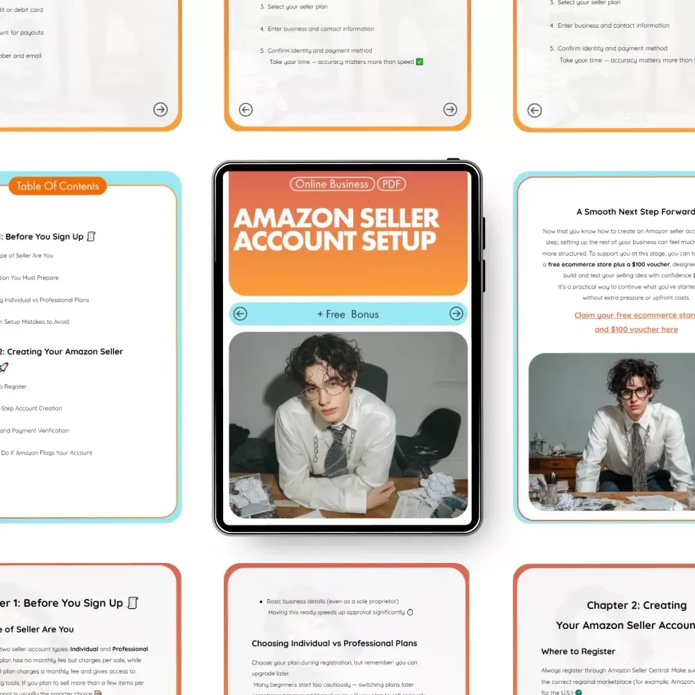 Amazon Seller Account Setup eBook | Step-by-Step Guide for Beginners