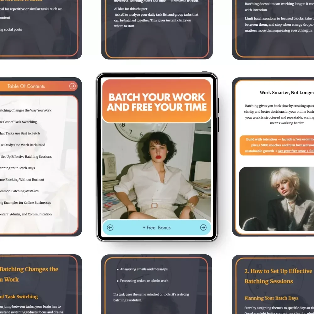 Batch Your Work and Free Your Time: The Ultimate Guide to Batching Business Tasks for Maximum Efficiency