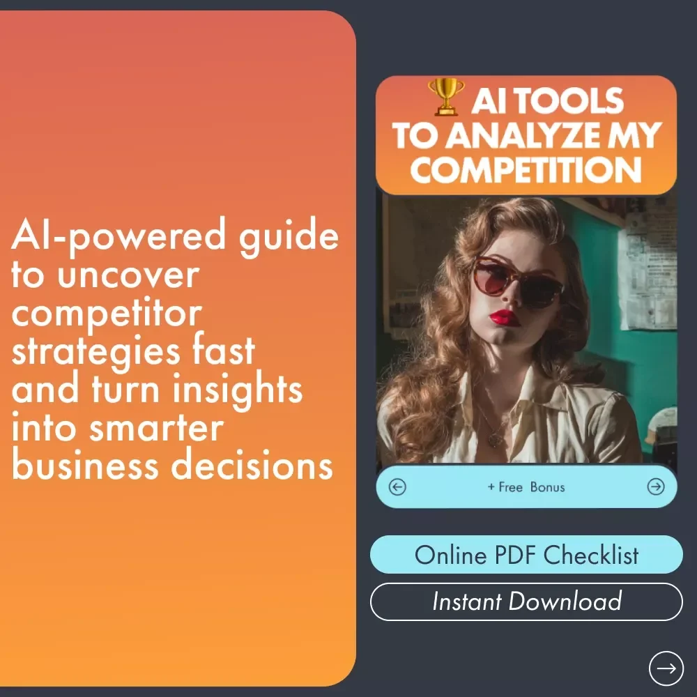 AI Tools to Analyze My Competition Checklist | Competitive Research eBook | Digital Download for Market Analysis & Strategy
