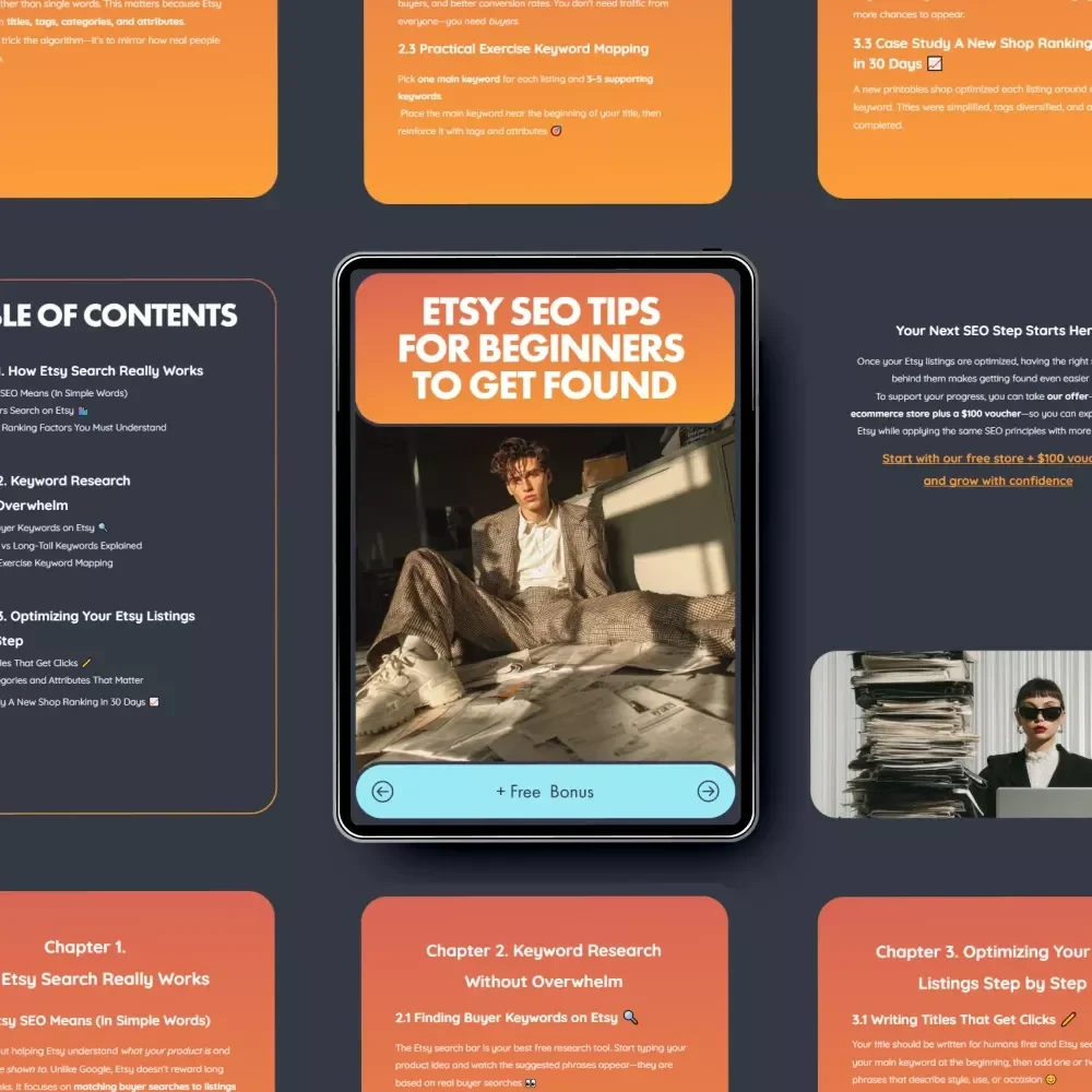 Etsy SEO Tips for Beginners to Get Found – Ultimate Beginner-Friendly Ebook for Ranking Higher, Driving Traffic, and Growing Your Etsy Shop