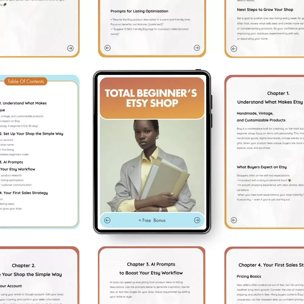 Total Beginner’s Etsy Shop | Step-by-Step Guide on How to Start an Etsy Shop for Complete Beginners and Make Your First Sales Fast