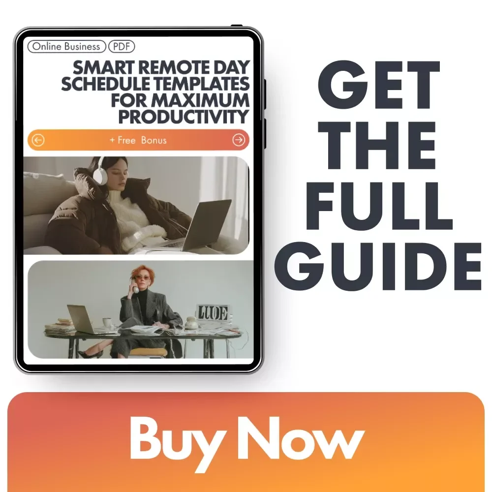 Smart Remote Day Schedule Templates for Maximum Productivity | Printable & Digital Productivity Planner for Work-From-Home Focus