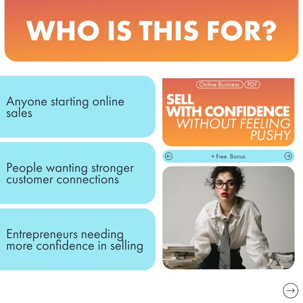 Sell With Confidence Without Feeling Pushy: Overcome Fear of Selling Online eBook