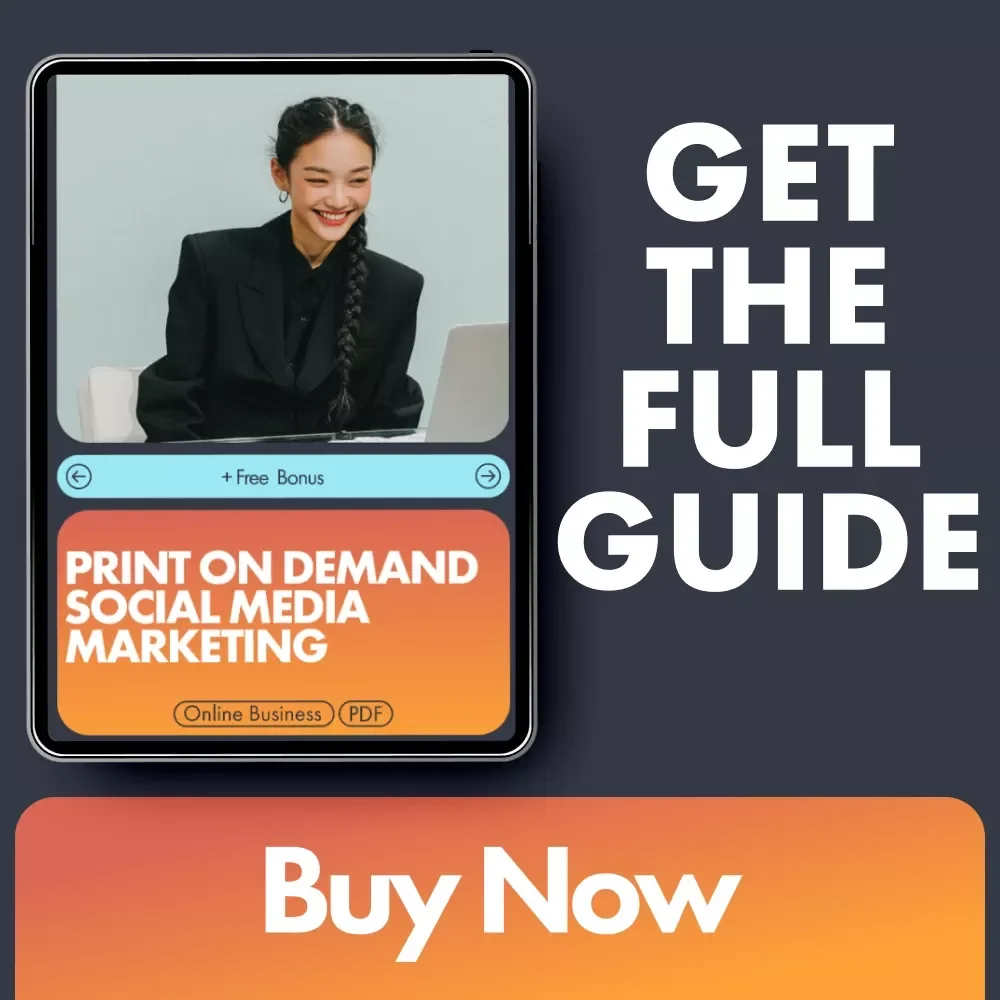 Print on Demand Social Media Marketing Ebook | Digital Download Guide for Creators | POD Social Media Strategy Workbook | print on demand marketing on social media