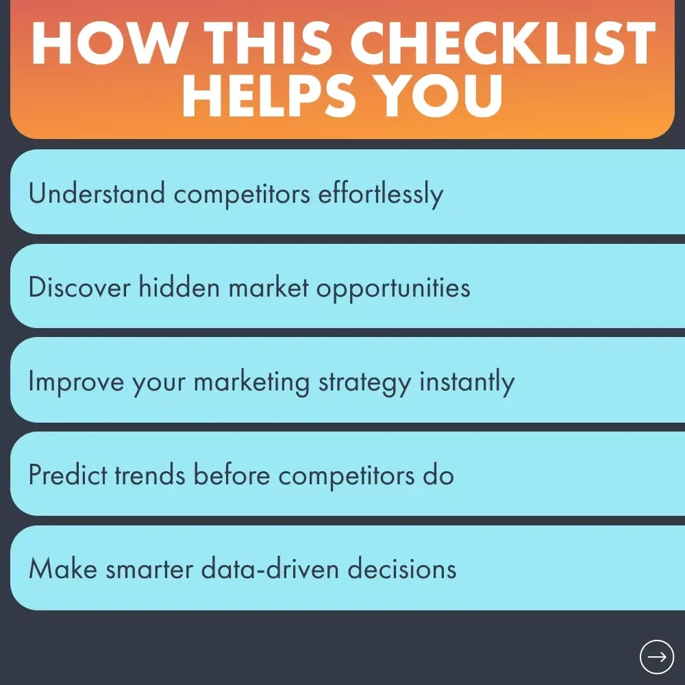 AI Tools to Analyze My Competition Checklist | Competitive Research eBook | Digital Download for Market Analysis & Strategy