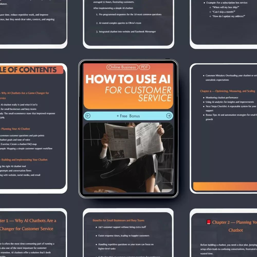 How to Use AI for Customer Service — Complete AI Chatbot Guide for Small Businesses, Entrepreneurs & Ecommerce Owners | ai for customer service chatbot | Digital Download