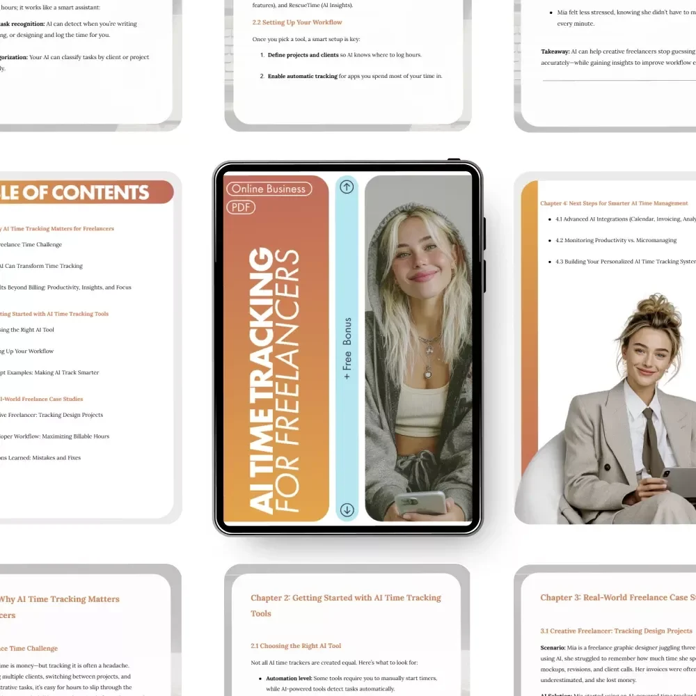 AI Time Tracking for Freelancers | How to Use AI to Save Hours, Track Projects & Boost Productivity | Digital Guide for Creatives, Developers & Independent Workers
