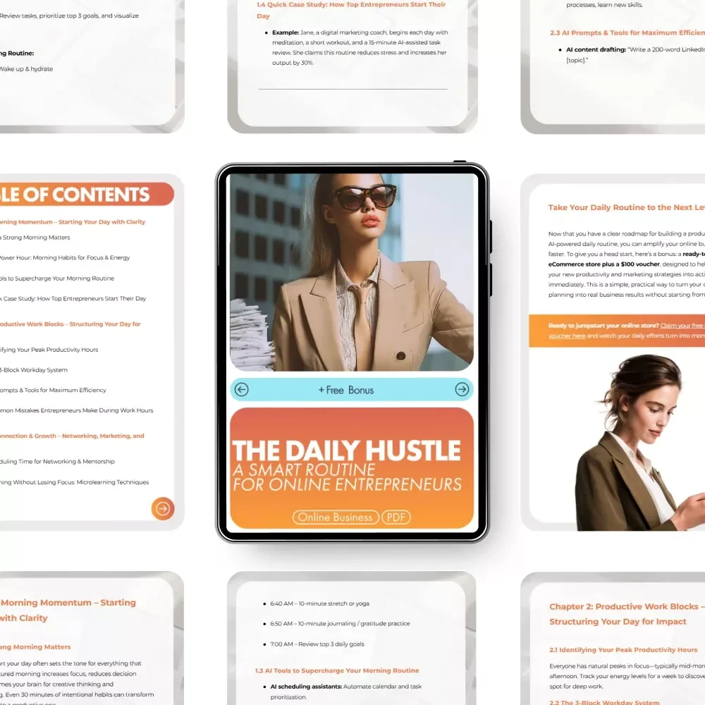 The Daily Hustle: A Smart Routine for Online Entrepreneurs - Essential Guide for Building a Productive Routine