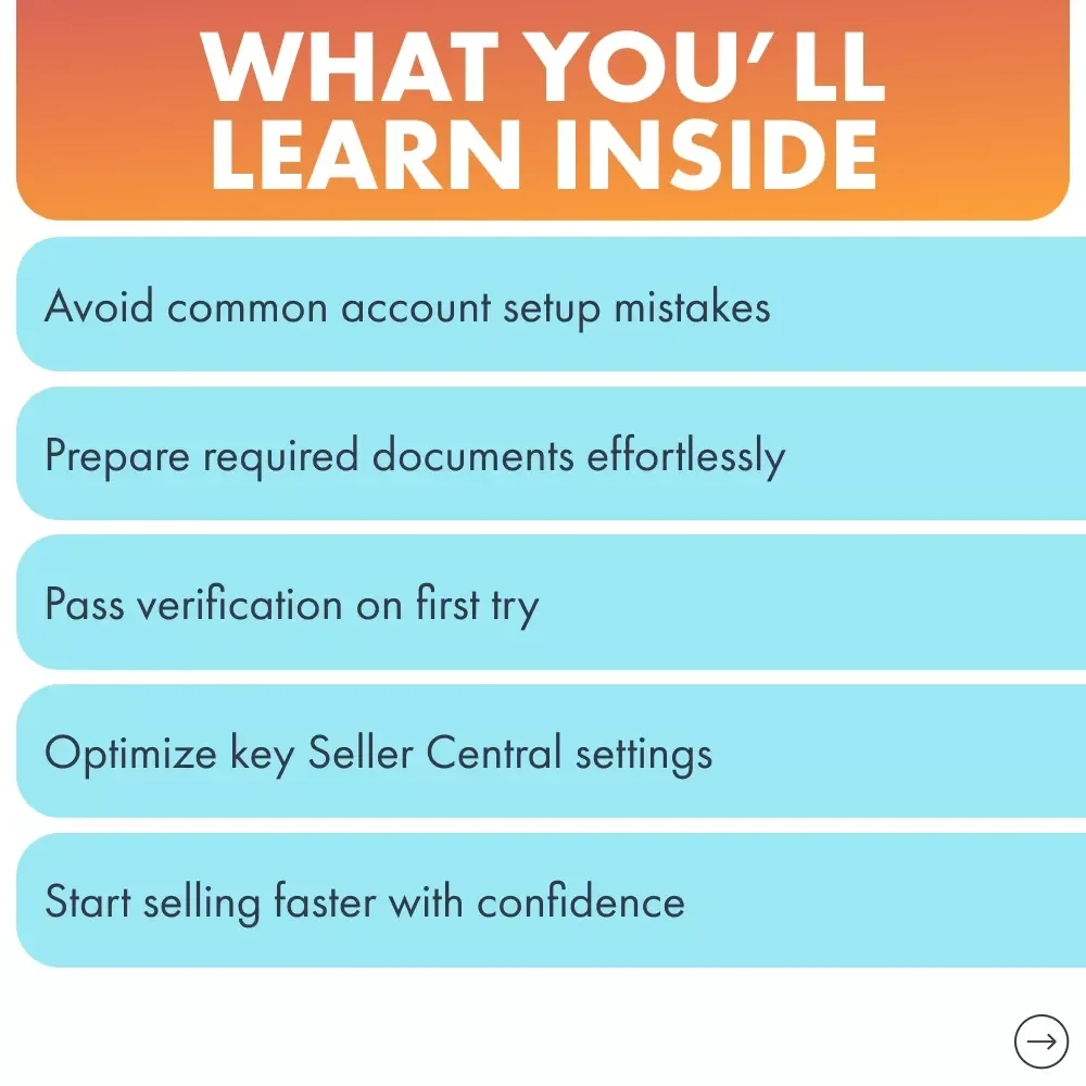 Amazon Seller Account Setup eBook | Step-by-Step Guide for Beginners