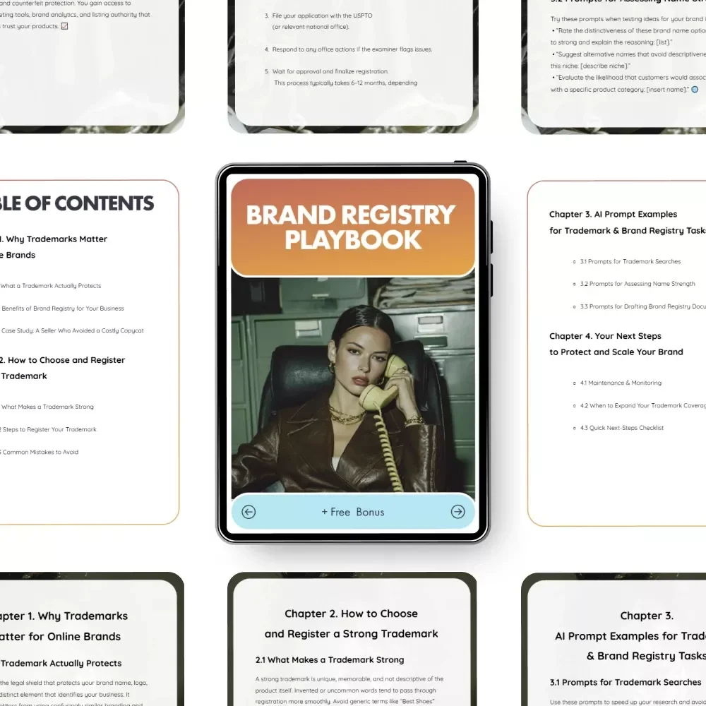 Brand Registry Playbook | Step-by-Step Guide to Brand Registry and Trademark Basics for Building, Protecting, and Scaling Your Online Brand