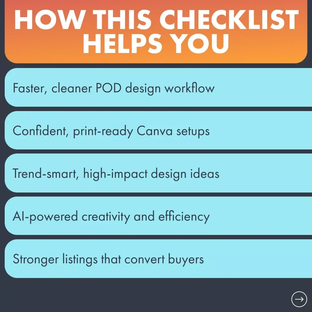Print-on-Demand Canva Design Checklist | POD Design Guide for Beginners | How to Design for Print on Demand with Canva | Etsy Seller Toolkit