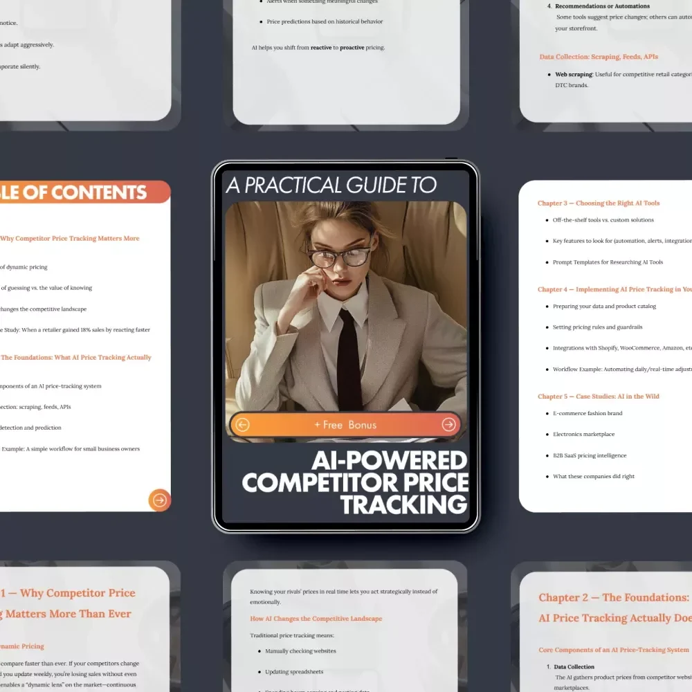 A Practical Guide to AI-Powered Competitor Price Tracking | Ecommerce Pricing Intelligence eBook for Small Businesses | Digital Download for Strategic Sellers | AI for Competitor Price Tracking