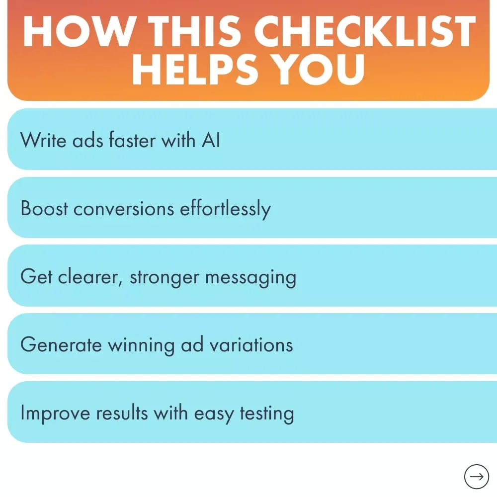 The Ultimate AI-Powered Ad Copywriting Checklist | High-Converting Marketing Template for Entrepreneurs, Coaches & Creators