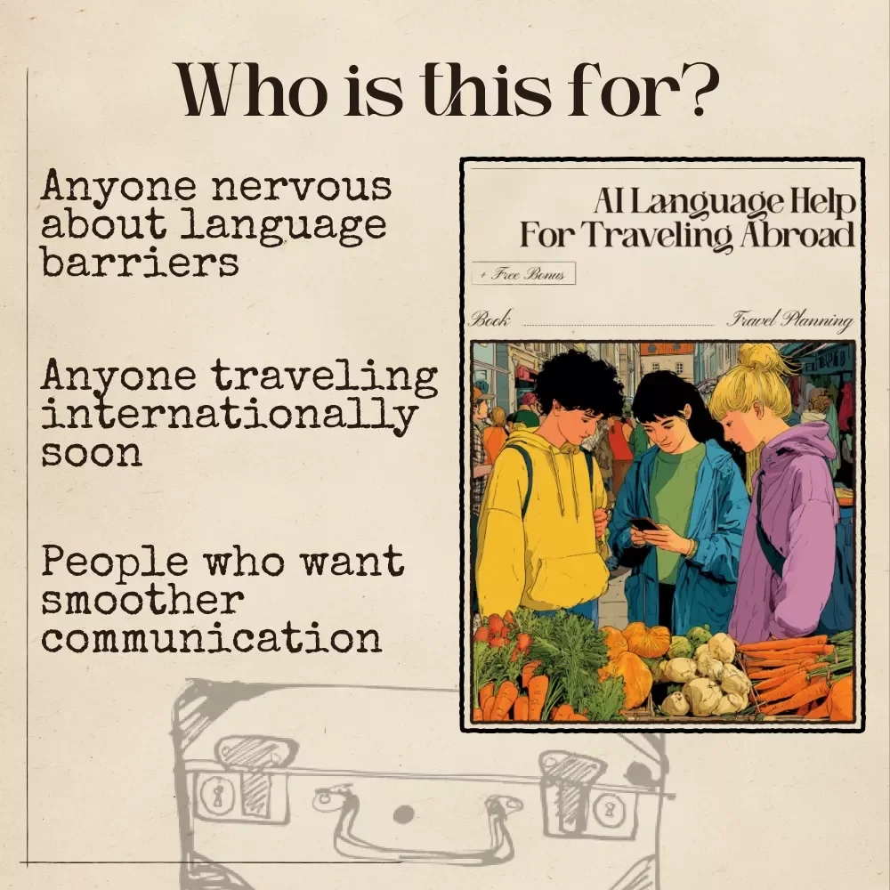 AI Language Help for Traveling Abroad Ebook | Digital Travel Translator Guide | AI-Powered Phrase Prep & Communication Support for Any Destination