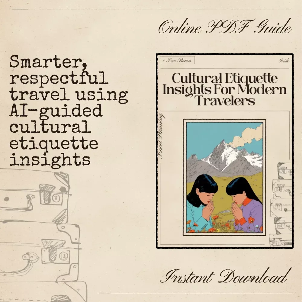 Cultural Etiquette Insights for Modern Travelers | Essential Travel Guide + ai for cultural etiquette guides to avoid offense | Global Manners eBook for Respectful Trips