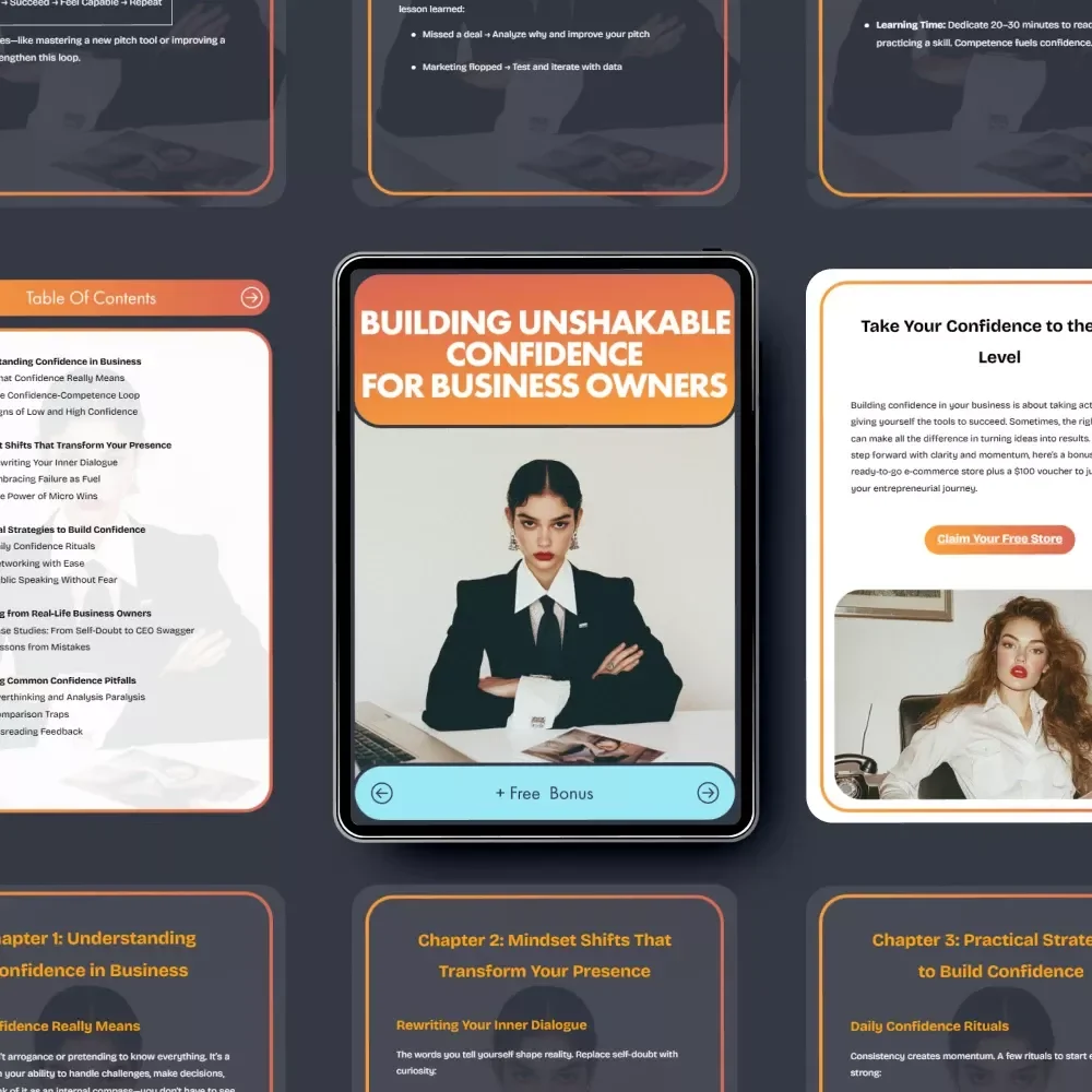 Building Unshakable Confidence for Business Owners | Confidence Building for Business Owners eBook | Entrepreneur Mindset Guide for Consistent Growth