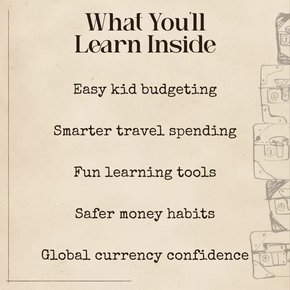 How AI Can Teach Kids to Manage Travel Cash | Educational Travel Money eBook for Parents & Kids | ai for teaching kids about travel money Guide