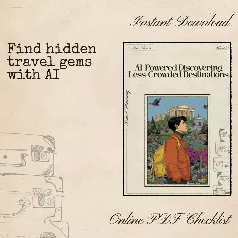 AI-Powered Discovering Less-Crowded Destinations | Printable Travel Checklist | How to Use AI for Finding Less Crowded Destinations | Hidden Gem Travel Planning Tool