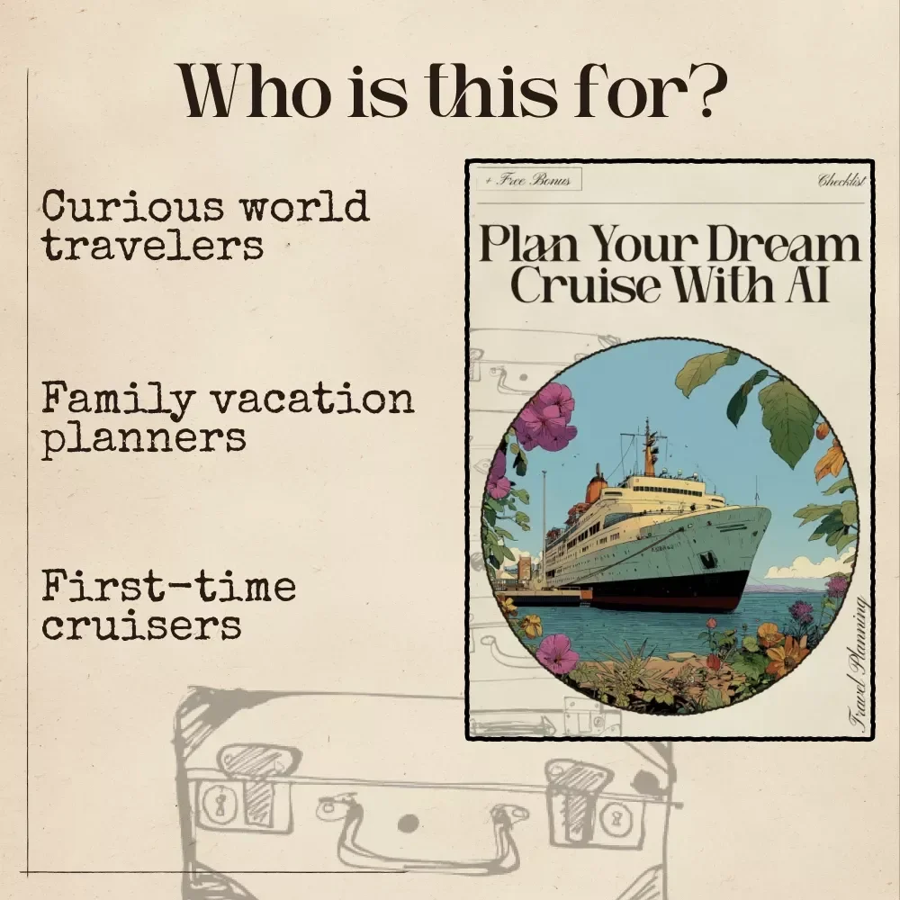 Plan Your Dream Cruise with AI | Printable Cruise Planning Checklist | Smart Digital Download for Using AI to Plan a Cruise