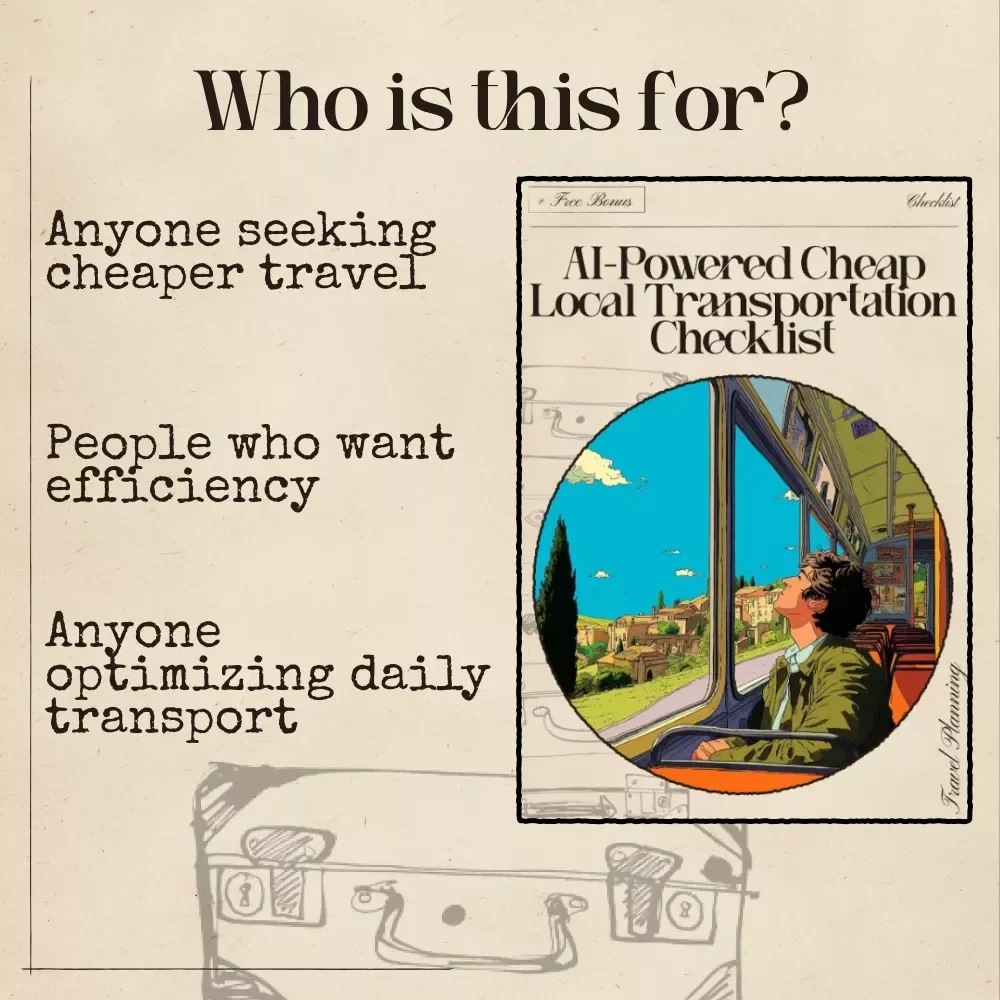 AI-Powered Cheap Local Transportation Checklist | Budget Travel Guide | Smart Mobility Tips | ai for cheap local transportation tips