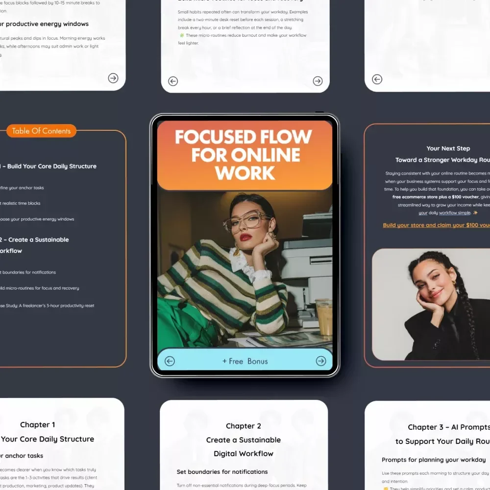 Focused Flow for Online Work: The Ultimate Guide on How to Set a Daily Routine for Online Work