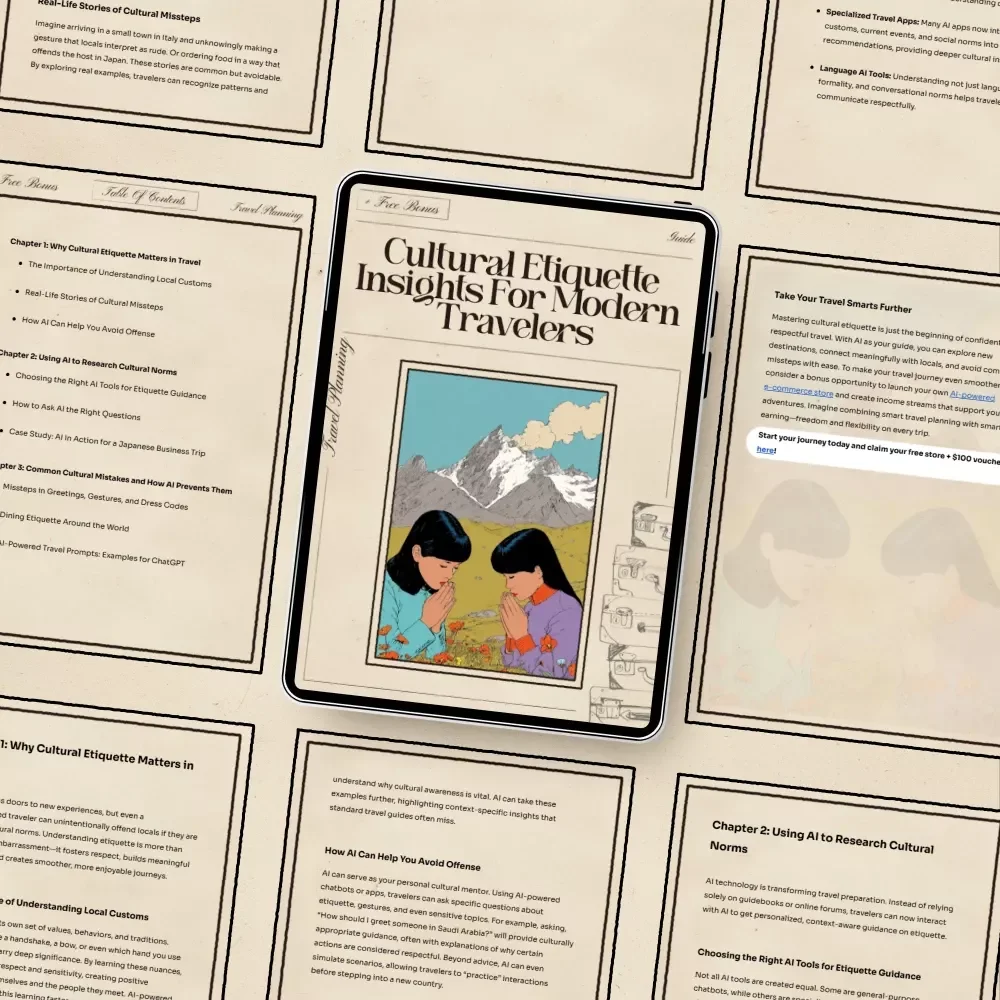 Cultural Etiquette Insights for Modern Travelers | Essential Travel Guide + ai for cultural etiquette guides to avoid offense | Global Manners eBook for Respectful Trips