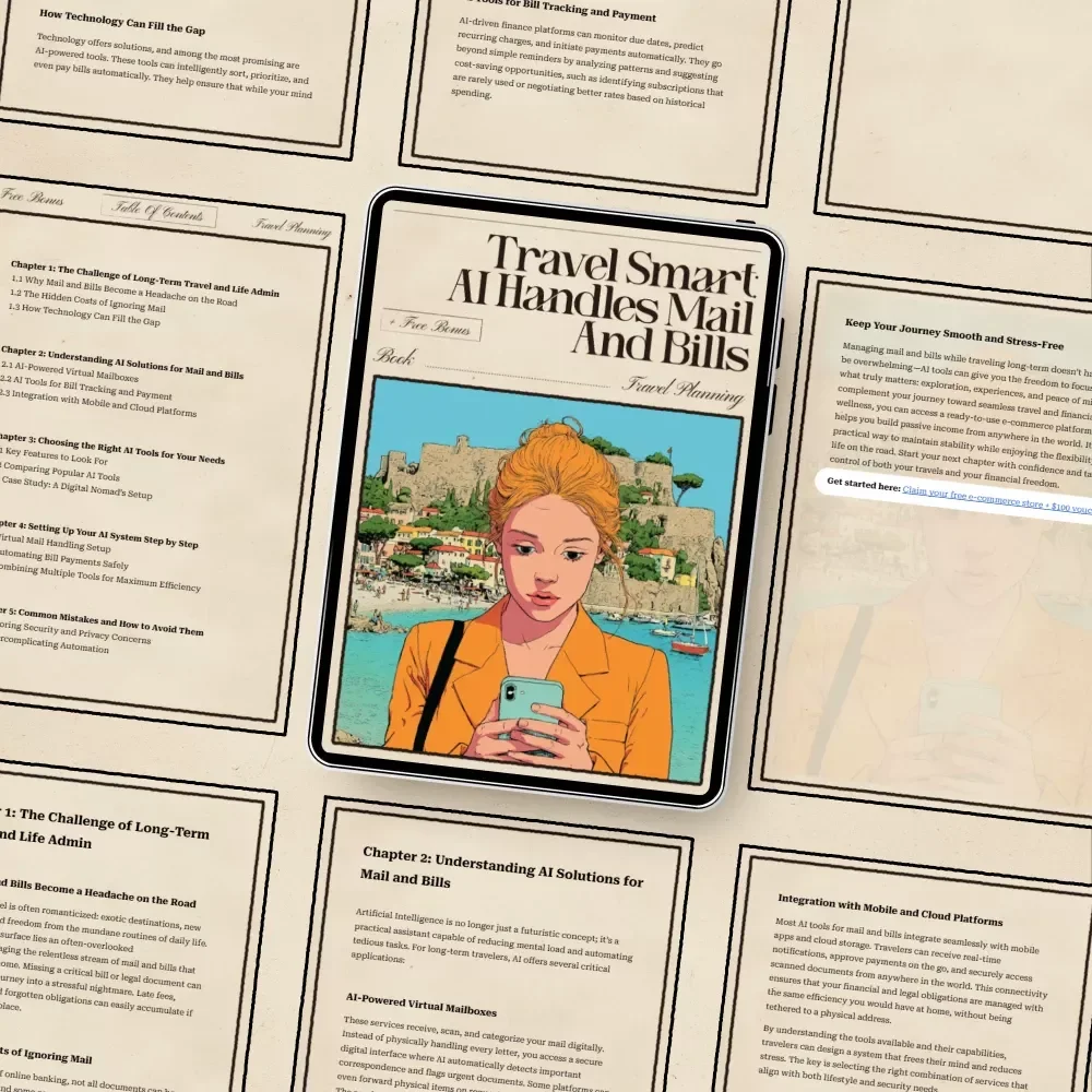 Travel Smart: AI Handles Mail and Bills – Long-Term Travel eBook, Digital Nomad Guide, AI to Manage Mail and Bills While Traveling Long Term