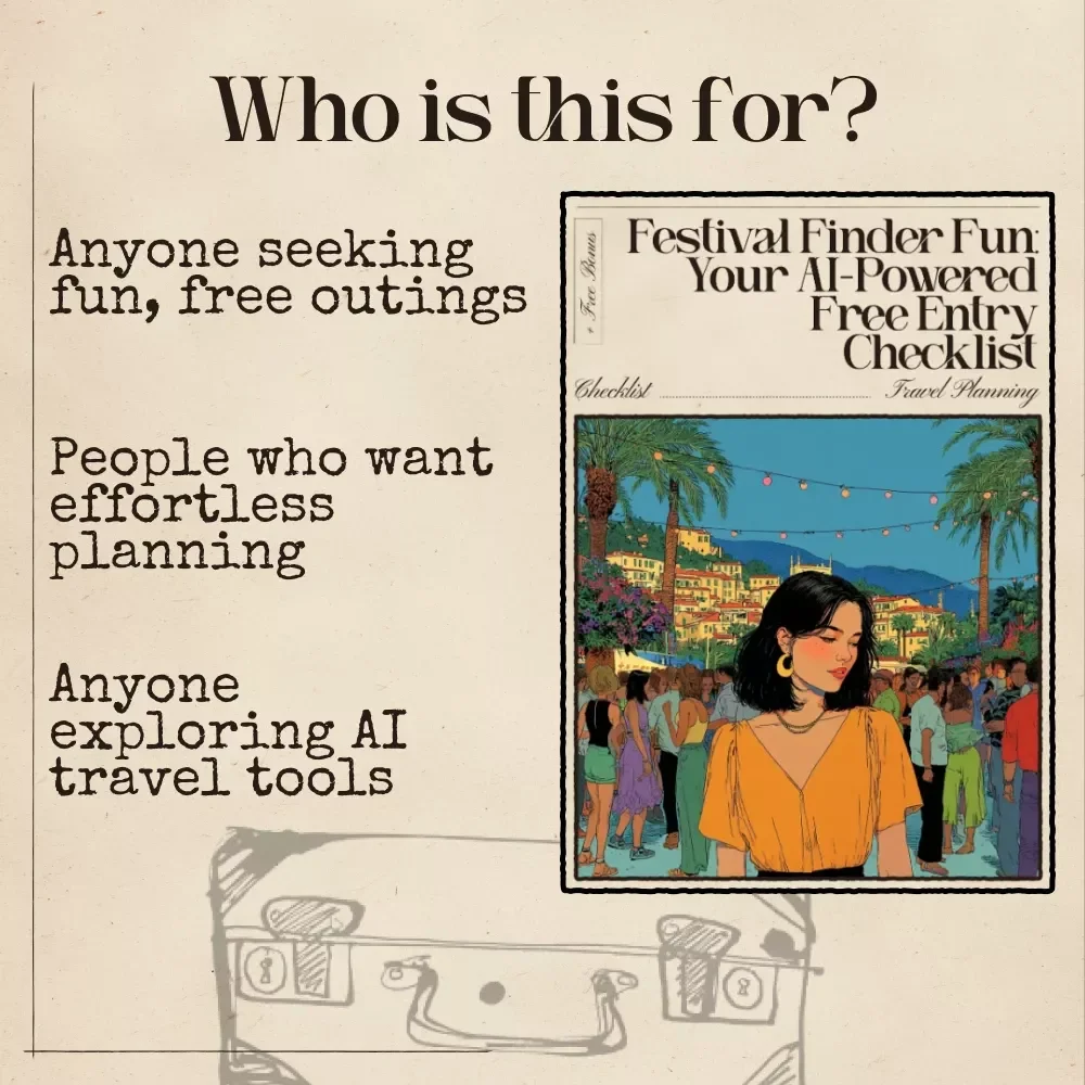 Festival Finder Fun: Your AI-Powered Free Entry Checklist | Ultimate Digital Guide for AI Festival Discovery | Printable & Instant Download | Perfect for Travelers Using ai that finds festivals with free entry