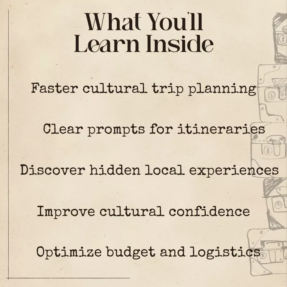 AI Passport: Planning Your Two-Week Cultural Immersion | Digital Travel Guide eBook | Cultural Itinerary Planner