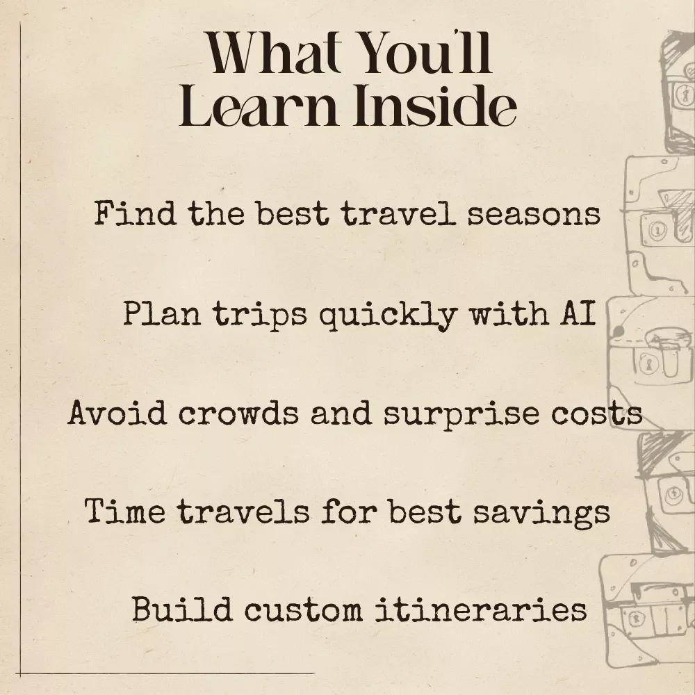 AI Seasons: Your Smart Guide to Perfect Travel Getaways – Digital Travel Planner, AI Travel Guide, Seasonal Destination eBook, Smart Itinerary Checklist for Wanderlusters