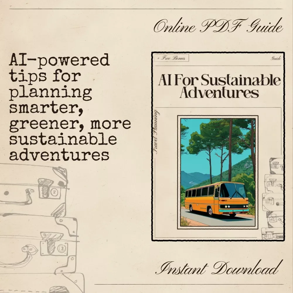 AI for Sustainable Adventures | Eco Travel Guide for Conscious Explorers | Digital Download for Using AI for Finding Sustainable Travel Options