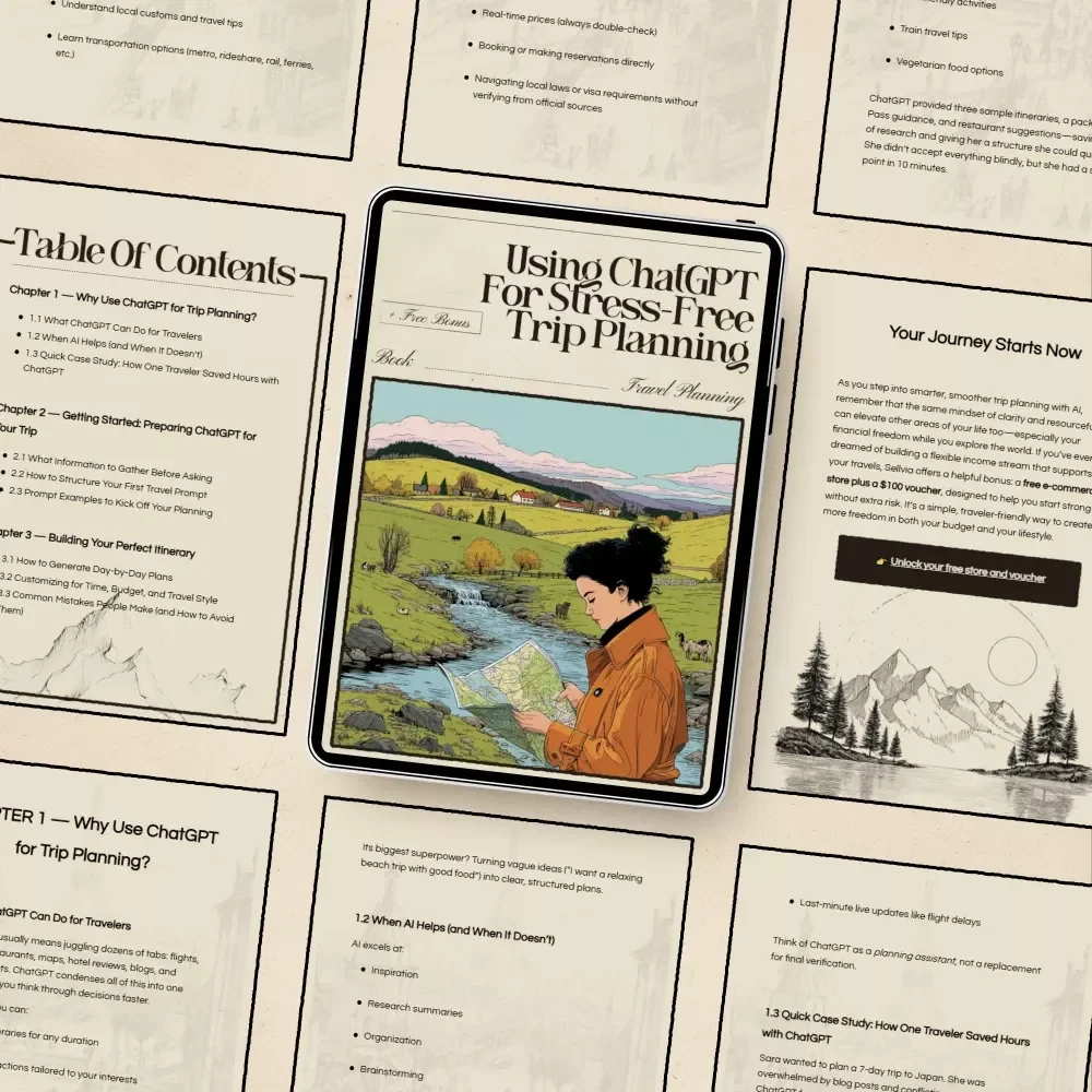 Using ChatGPT for Stress-Free Trip Planning | Travel Guide eBook | How to Use ChatGPT for Trip Planning | Digital Download for Smarter Vacation Planning