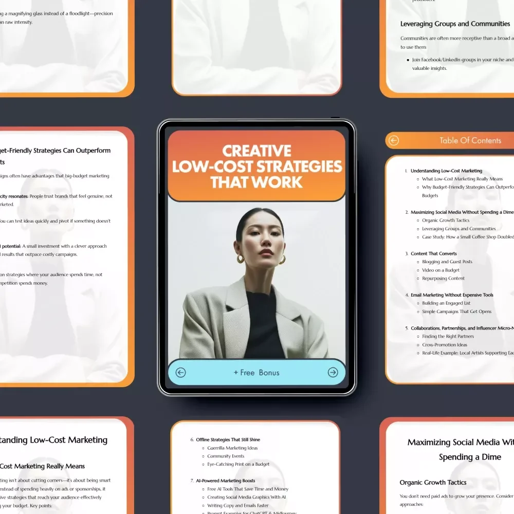 Creative Low-Cost Strategies That Work: The Ultimate Guide for Budget-Friendly Marketing Success