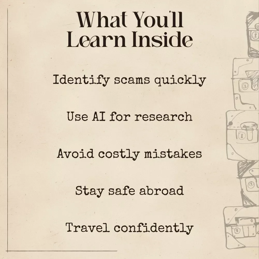 Outsmart Tourist Scams with AI Travel Tools – Digital Safety Guide | Smart Companion for Secure Adventures | Instant Download for Savvy Travelers | ai for avoiding tourist scams