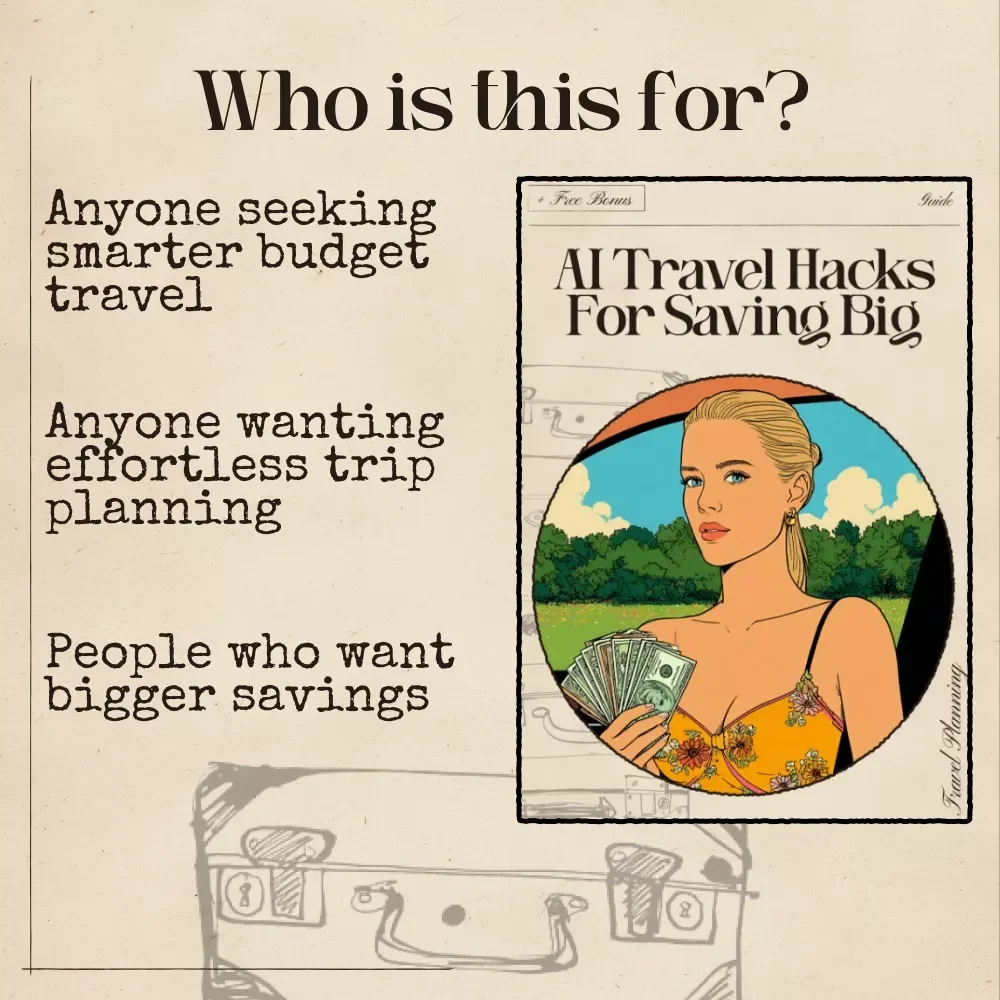 AI Travel Hacks for Saving Big — Budget Travel Guide for Cheaper Flights, Hotels & Trips | Digital Download | AI Travel Hacks for Saving Money
