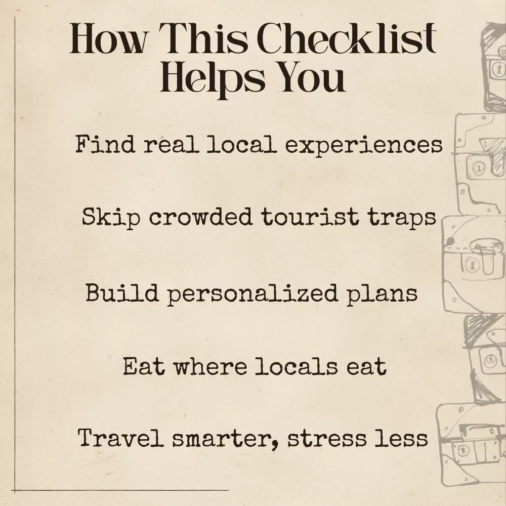 AI Tools for Avoiding Tourist Traps | Digital Travel Guide Checklist for Authentic Trips, Local Experiences, Hidden Gems, Crowd-Free Itineraries