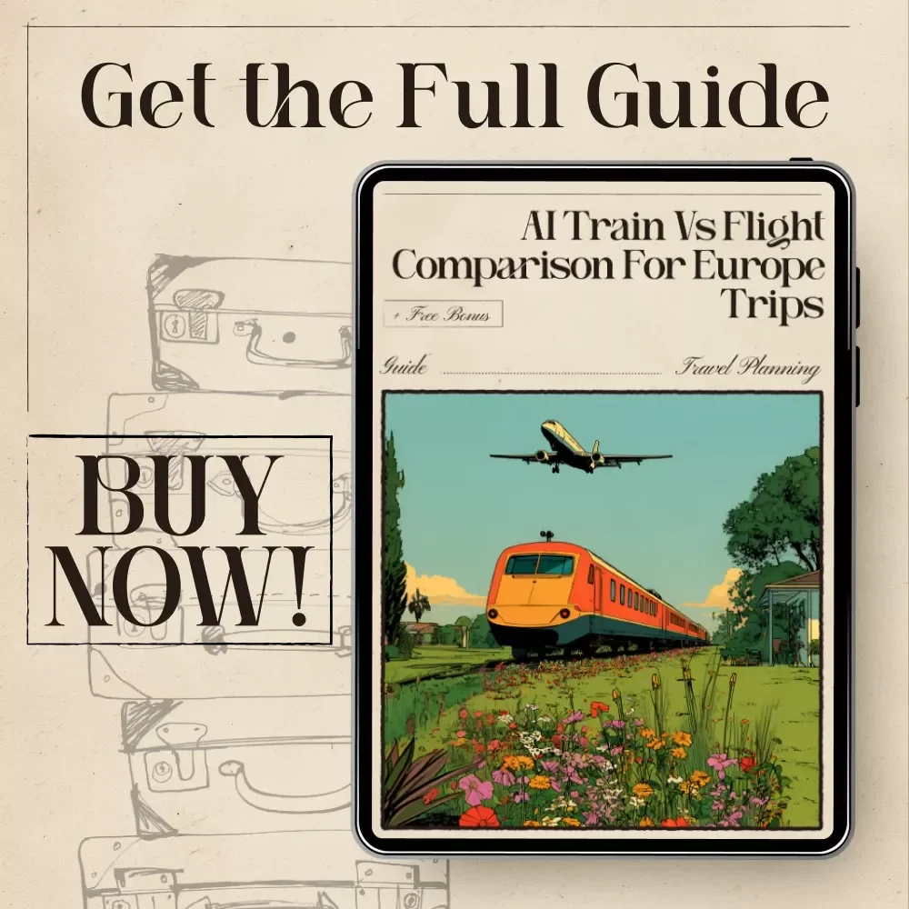 AI Train vs Flight Comparison for Europe Trips Guide | Smart Travel Planner | Digital Download for Fast & Easy Europe Trip Decisions
