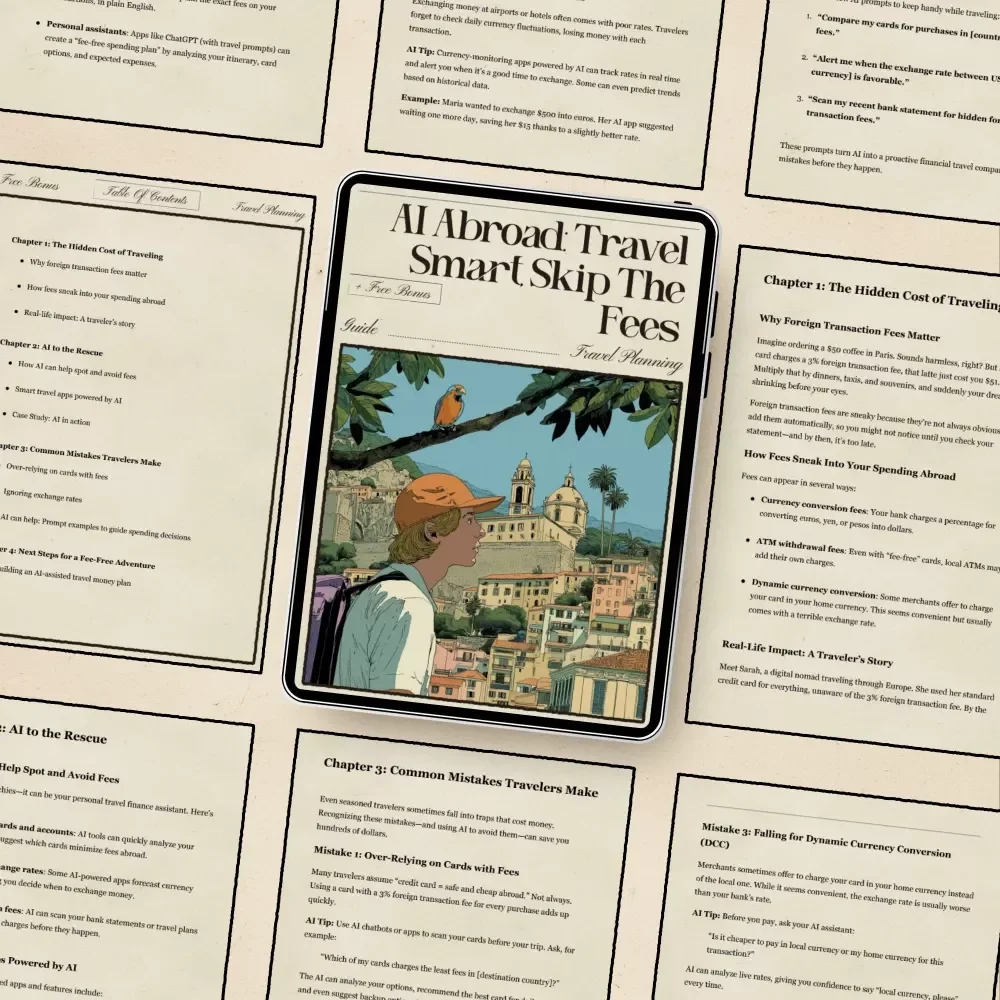 AI Abroad: Travel Smart, Skip the Fees | Digital Guide for Global Travelers | ai to avoid foreign transaction fees abroad