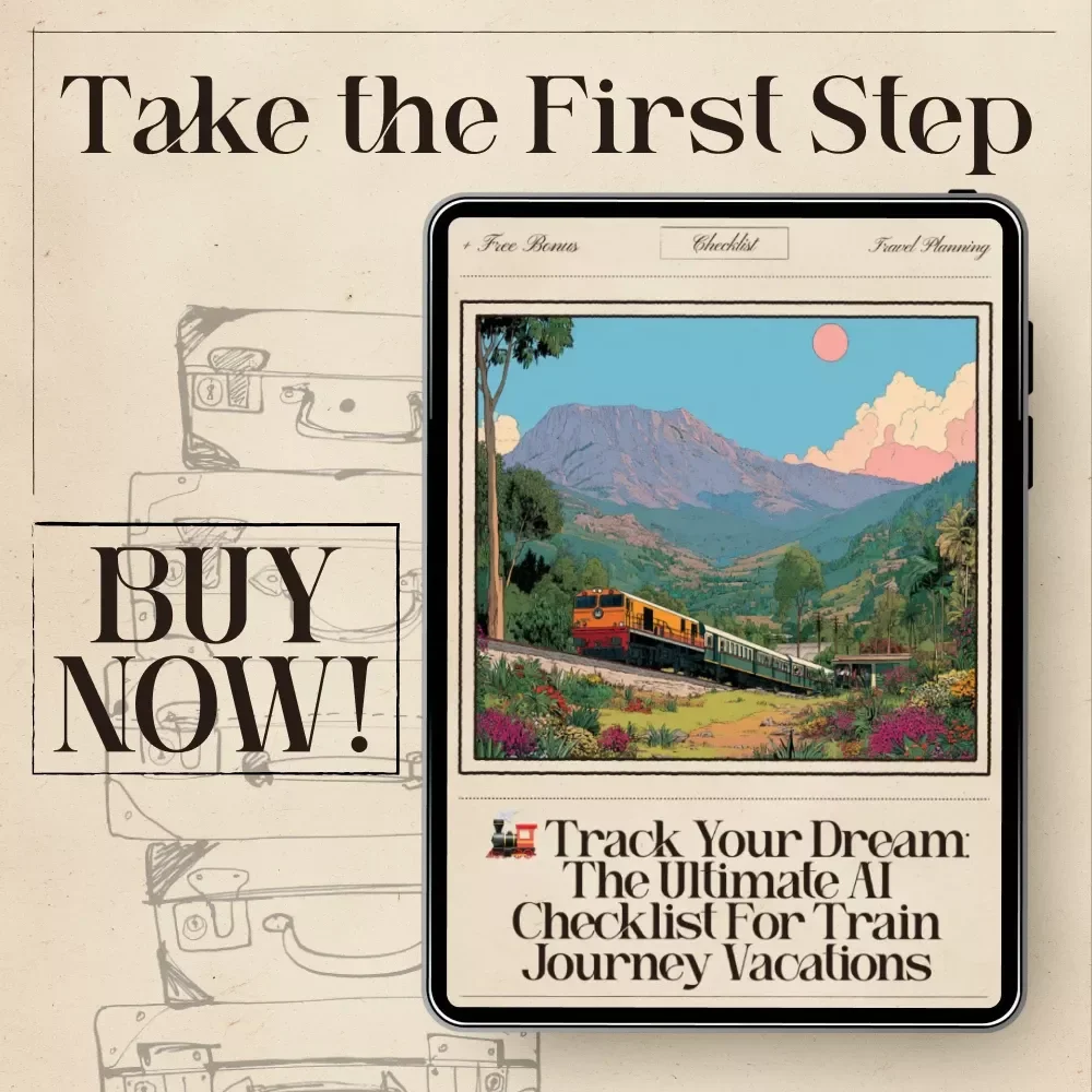 Track Your Dream: The Ultimate AI Checklist for Train Journey Vacations – Digital Download Guide for Scenic Rail Travel, AI Trip Planning, Train Vacation Planner, Travel Checklist